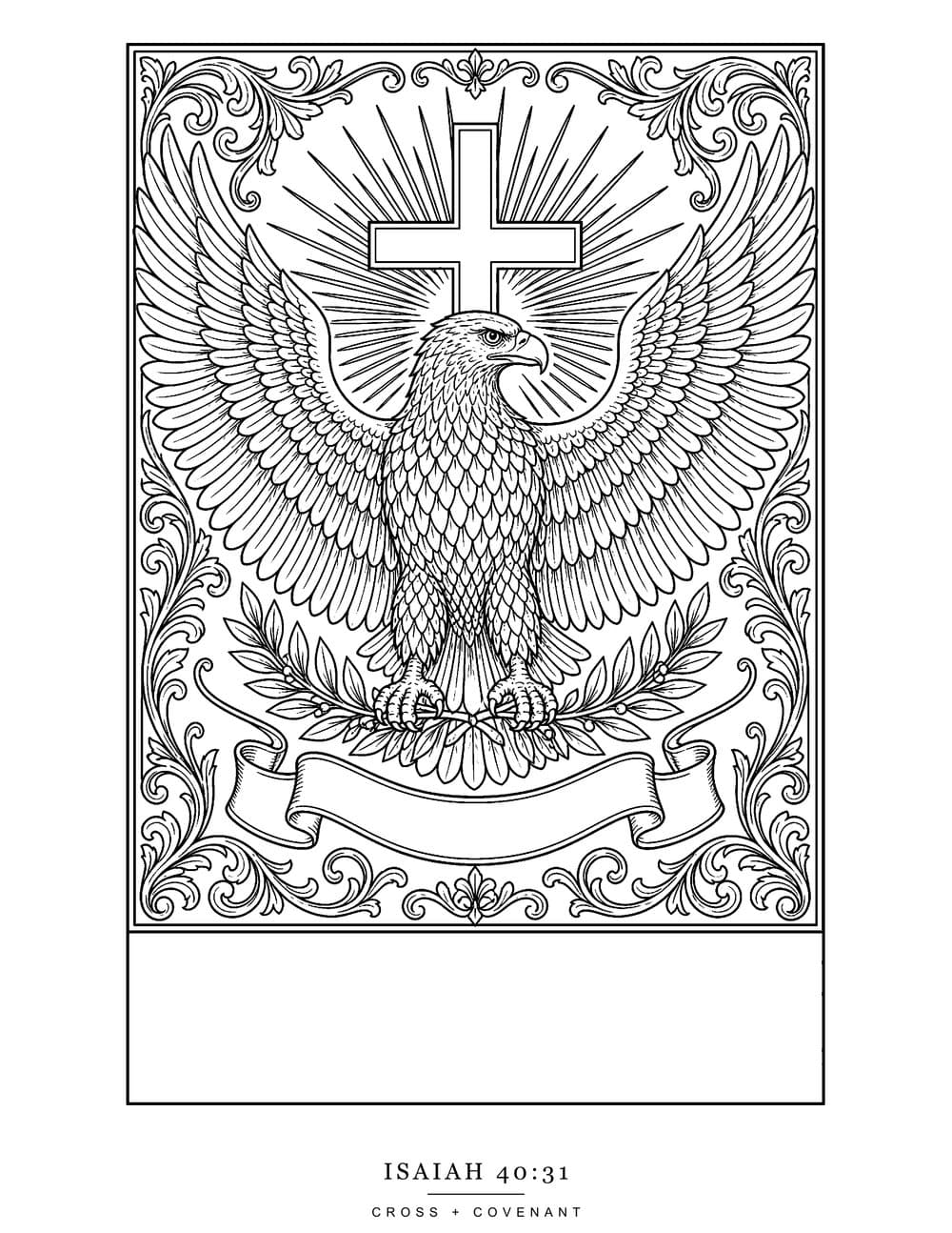 The Aquila Domini coloring page, free with this shirt