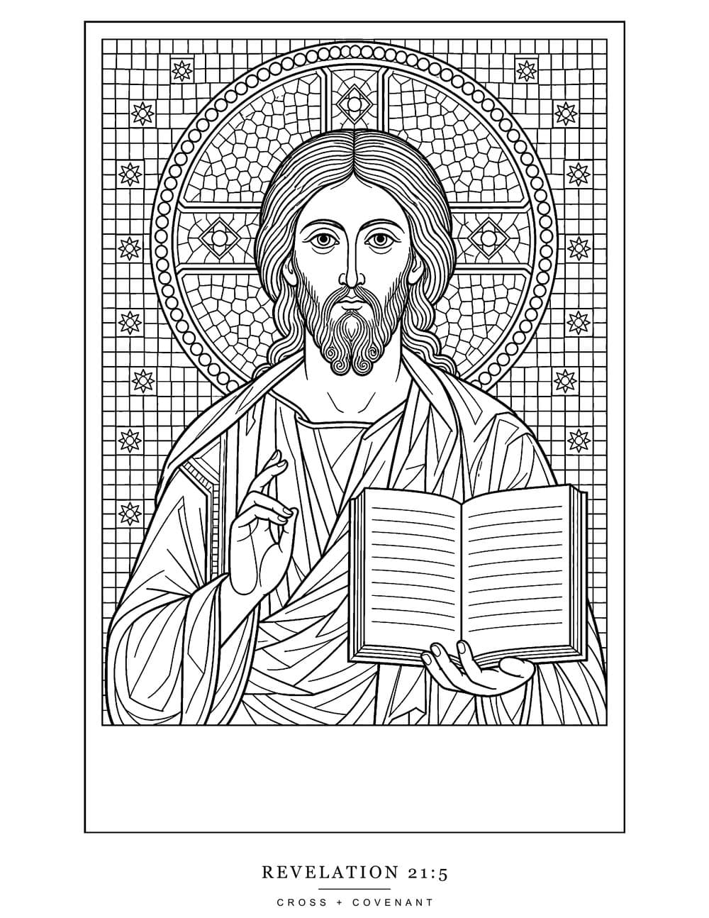 The Behold, I Make All Things New coloring page, free with this shirt