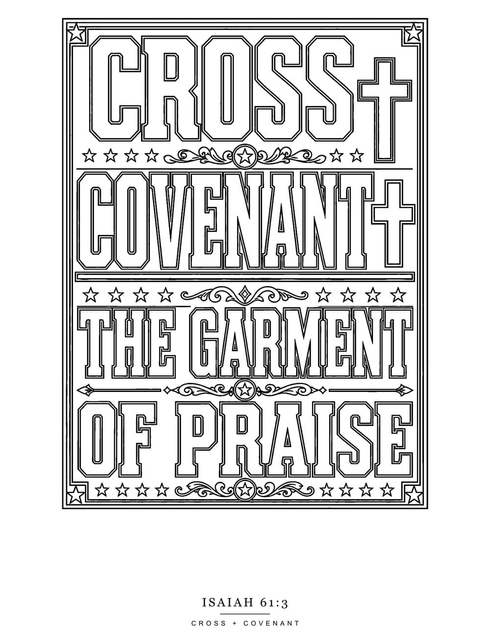 The The Garment of Praise coloring page, free with this shirt