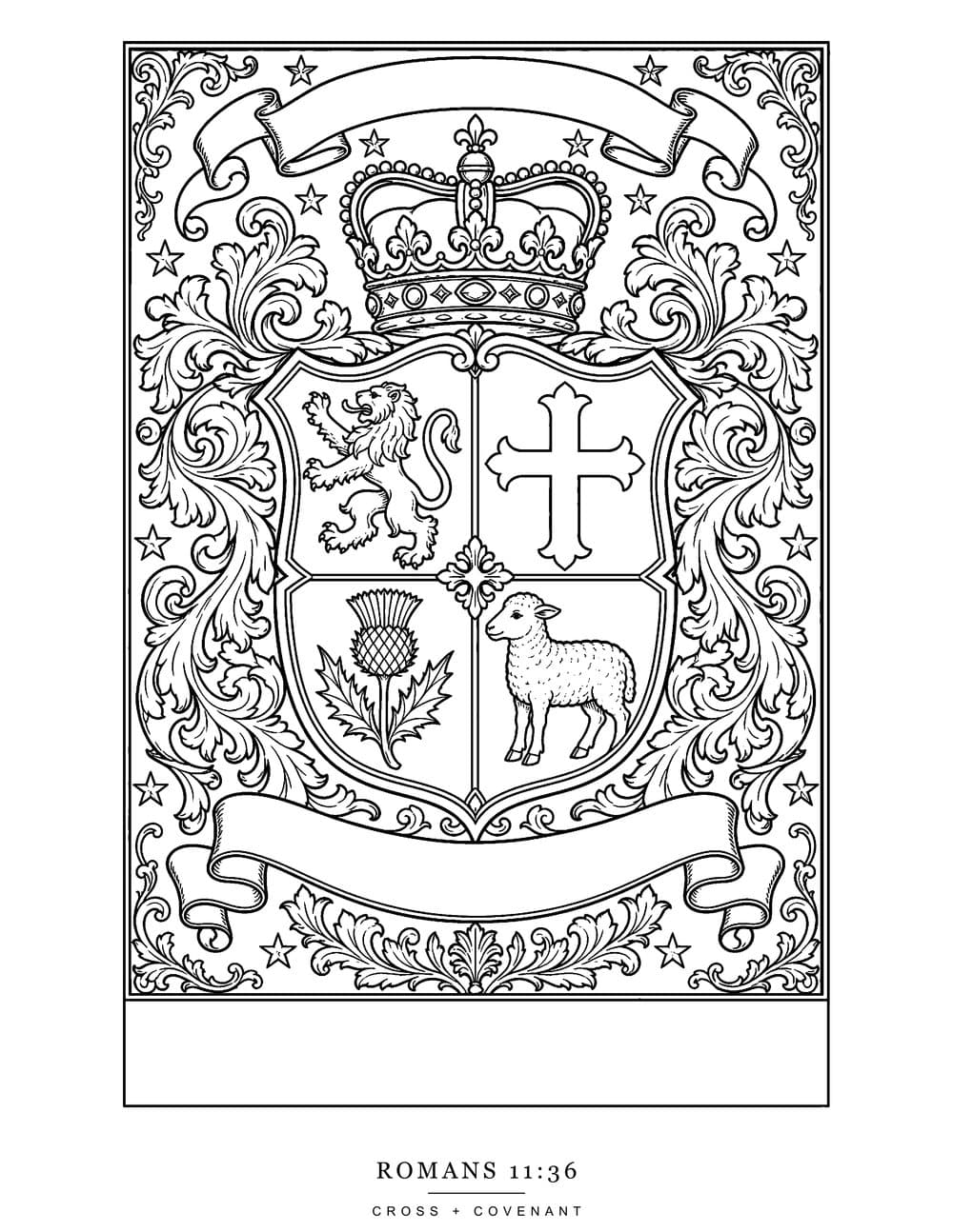 The The Heraldic Crest coloring page, free with this shirt