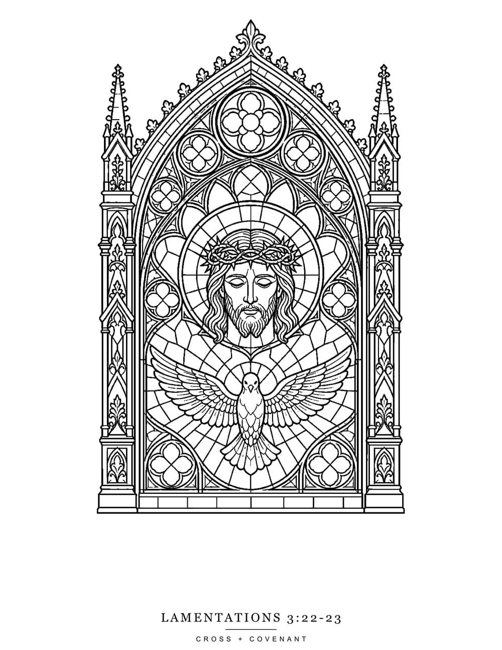 The His Name Is Mercy, Dove Window coloring page, free with this shirt