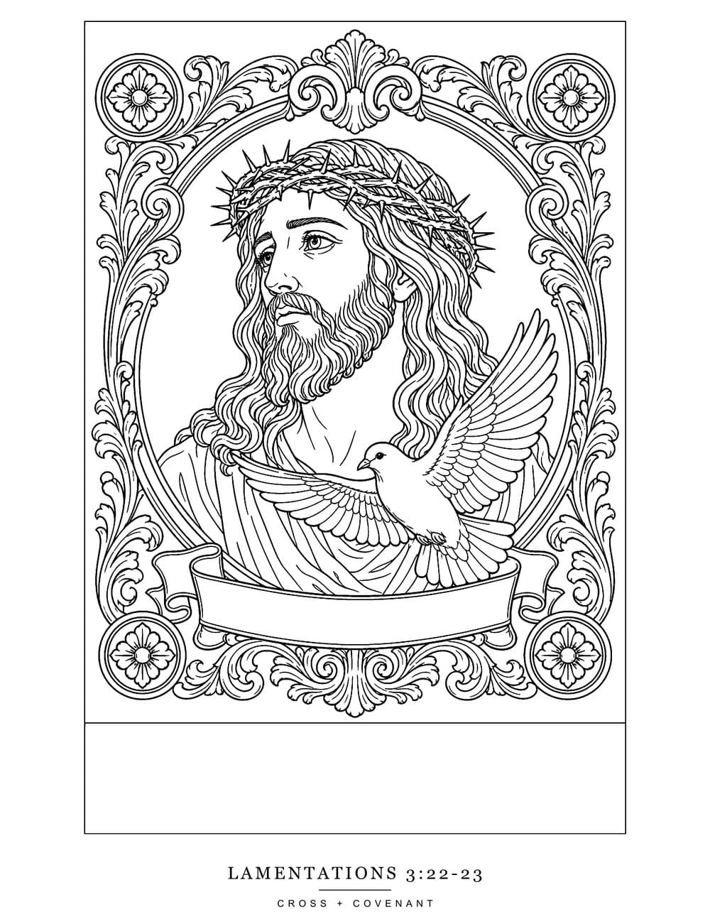 The His Name Is Mercy, Engraved coloring page, free with this shirt
