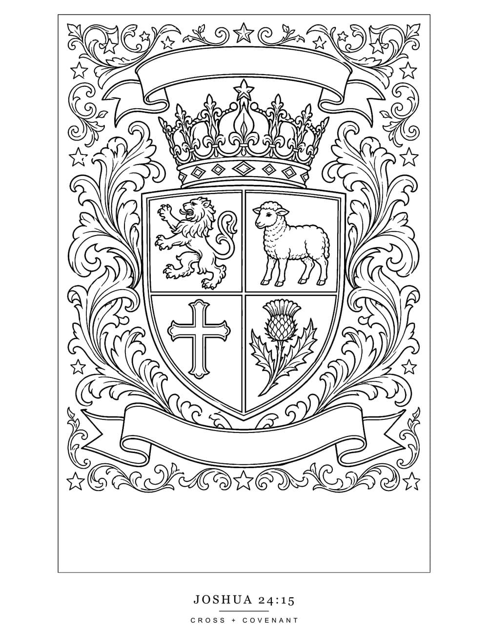 The The House Crest coloring page, free with this shirt