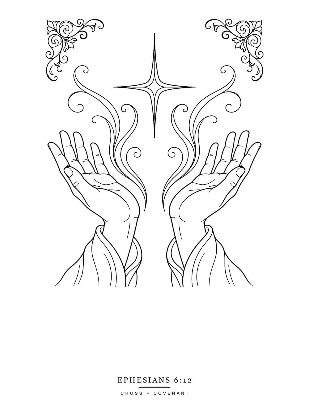 The How I Fight coloring page, free with this shirt