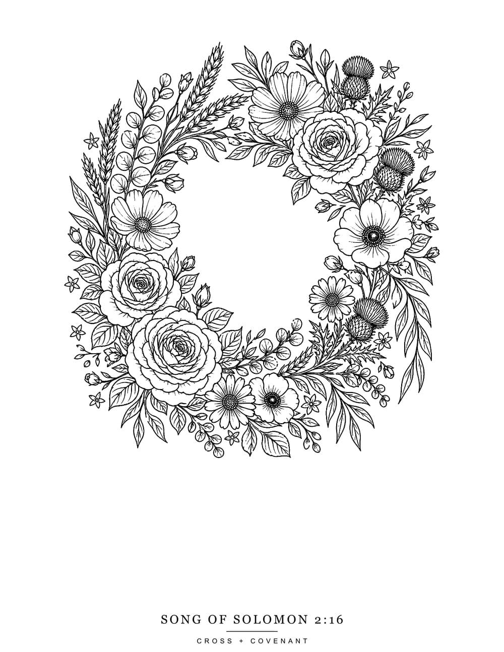 The My Beloved Is Mine coloring page, free with this shirt