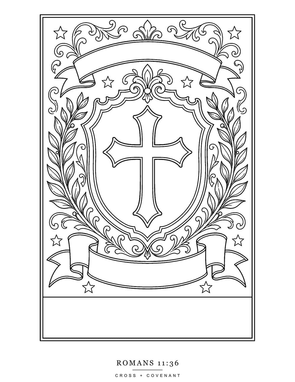 The Soli Deo Gloria coloring page, free with this shirt