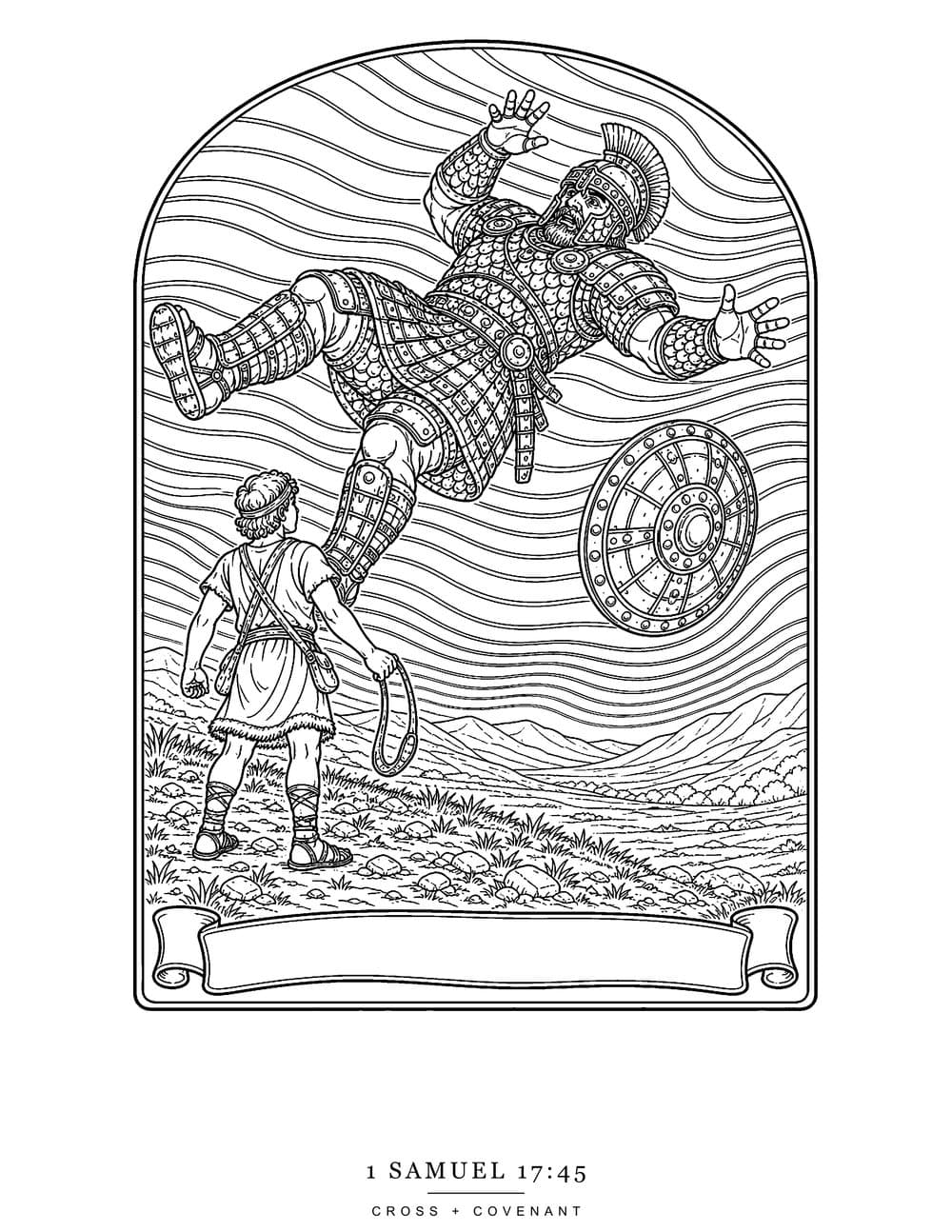 The The Stone and the Giant coloring page, free with this shirt